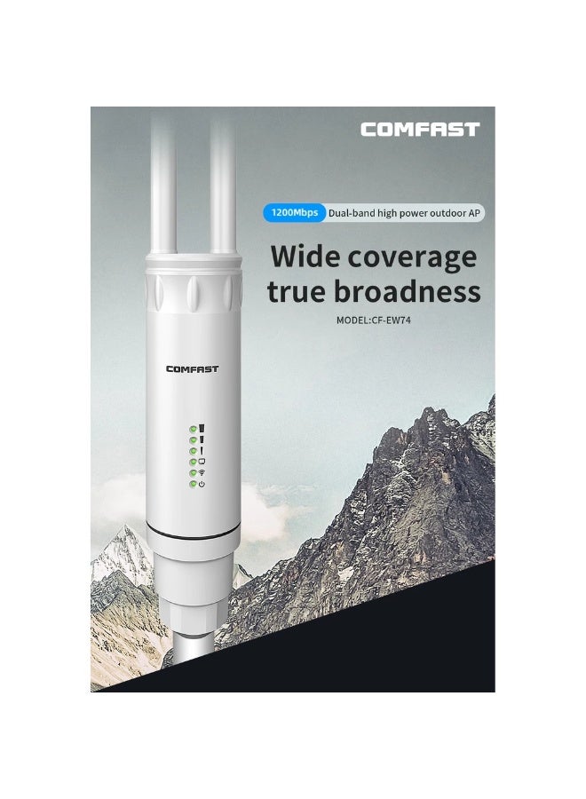 Comfast CF-EW74 Outdoor 96dBm Wireless Wifi Extender Dual-Dand 1200Mbps 2.4G+5Ghz Long Range Wifi Repeater Wifi Router AP - Image 4